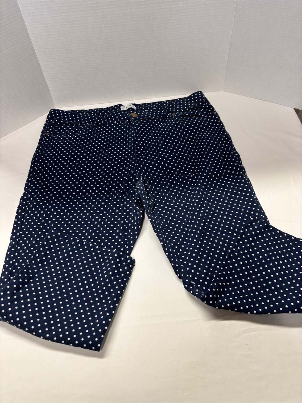 Dash Navy Polka Dot Capri Pants